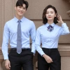 Group purchase of 2022 new long-sleeved grey cotton shirts with embroidered logo for both men and women's professional attire Application Scenario